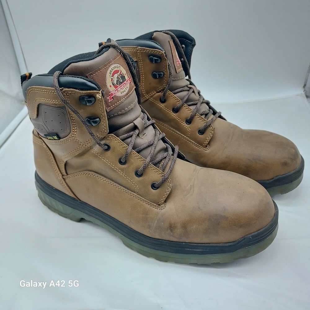 Brahma Mens Steel Toe Work Boots Brown Lace Up ASTM F 2413-18 Size 12 MNBR22EZ00